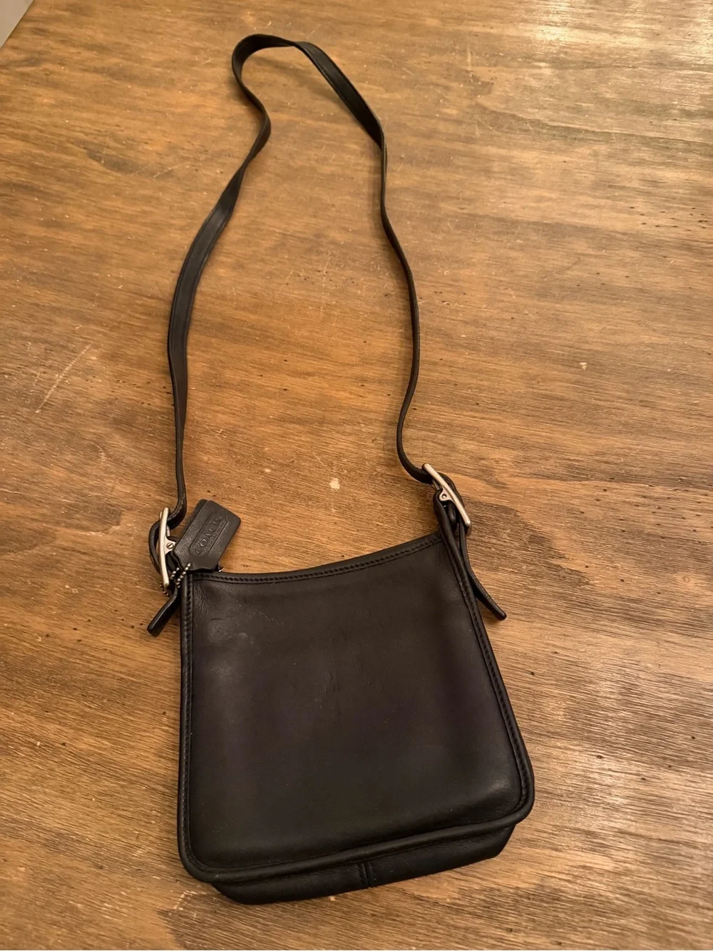 Y2K Coach Legacy Black Leather Mini Crossbody Bag Purse 6610 Rare